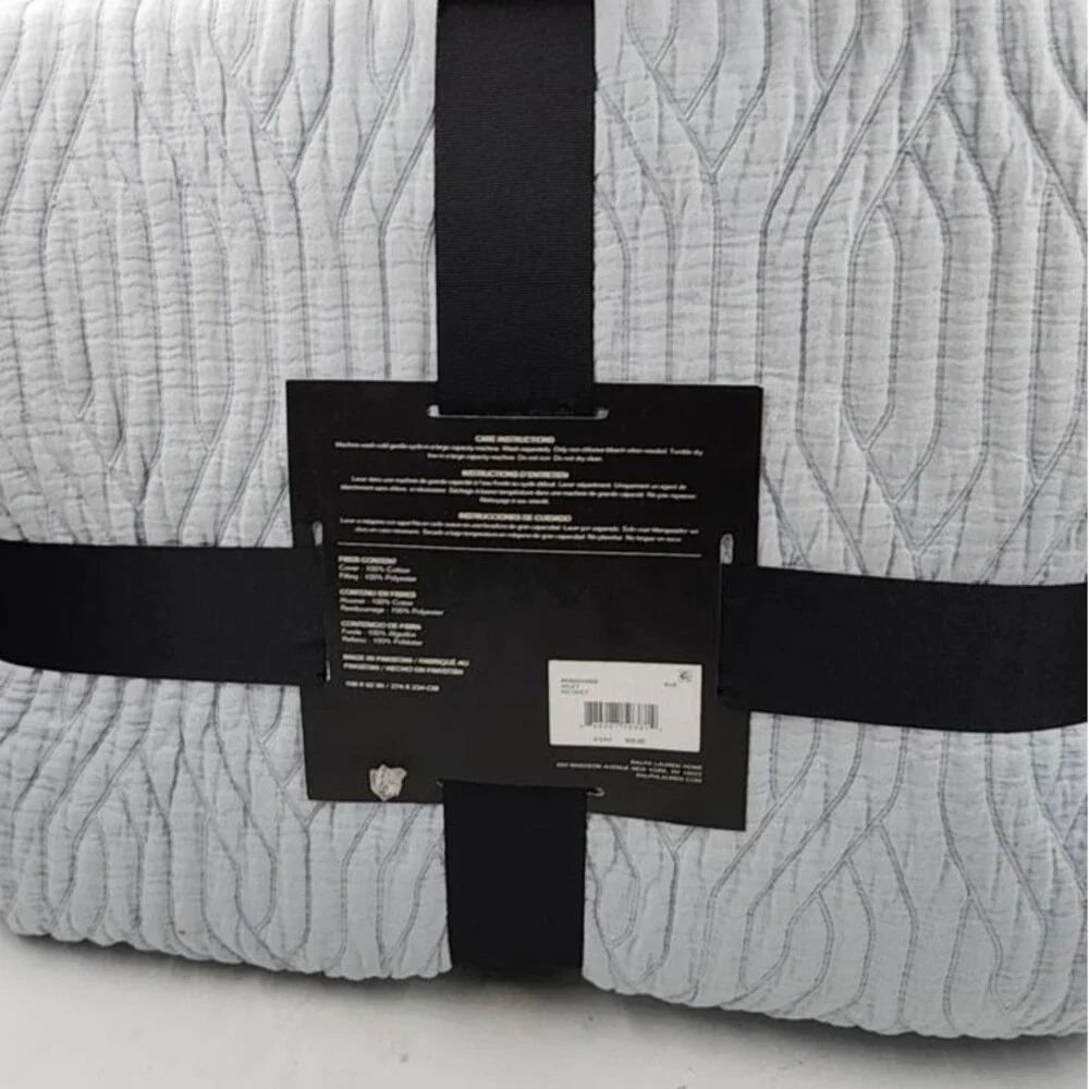 Lauren Ralph Lauren Wiley Cotton Tonal Jacquard Quilt King 92
